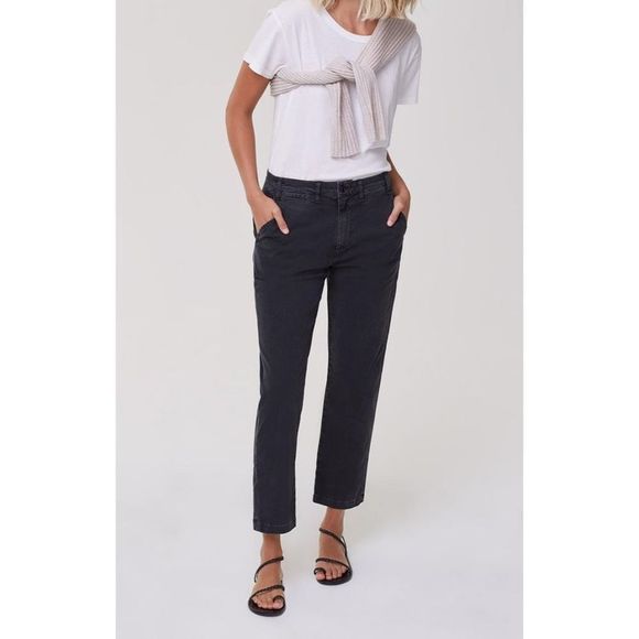 Citizens of Humanity Brooke Chino Pant Mid Rise Pockets Washed Black 27 - Picture 9 of 9